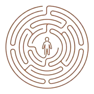 Εικονίδιο ανθρώπου μέσα σε λαβύρινθο, που συμβολίζει την αναζήτηση αυτογνωσίας και τον επαγγελματικό προσανατολισμό.